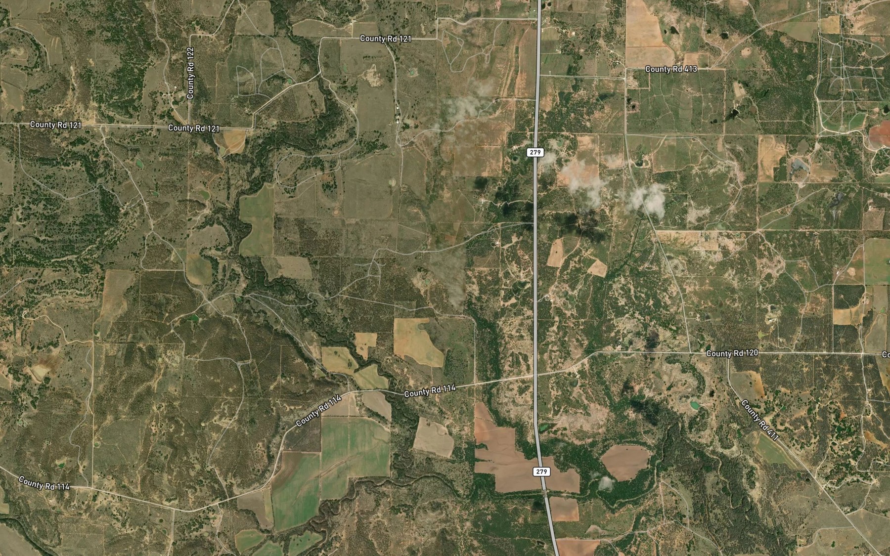 Satellite map of the West Holloway Creek