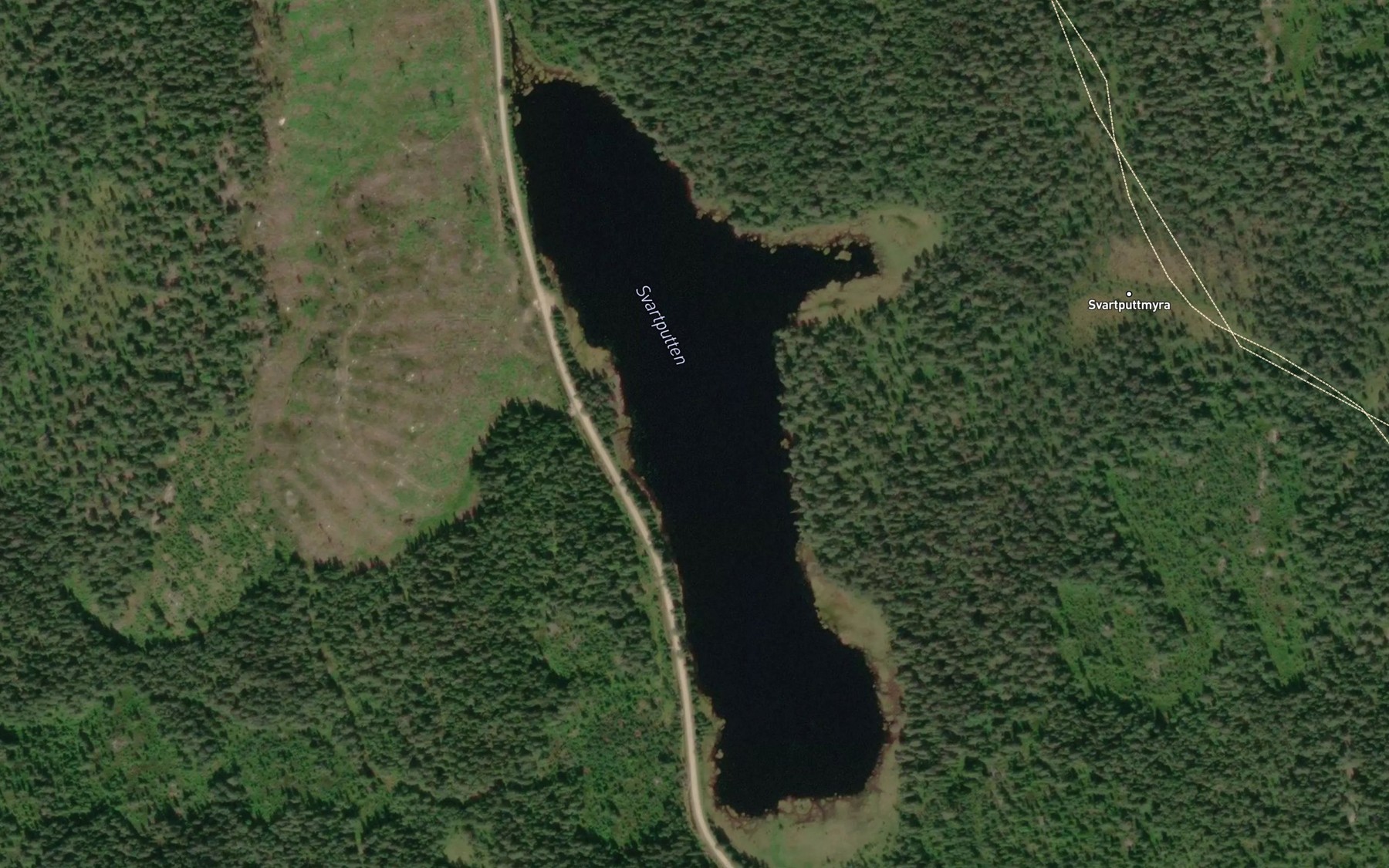 Satellite map of the Svartputten