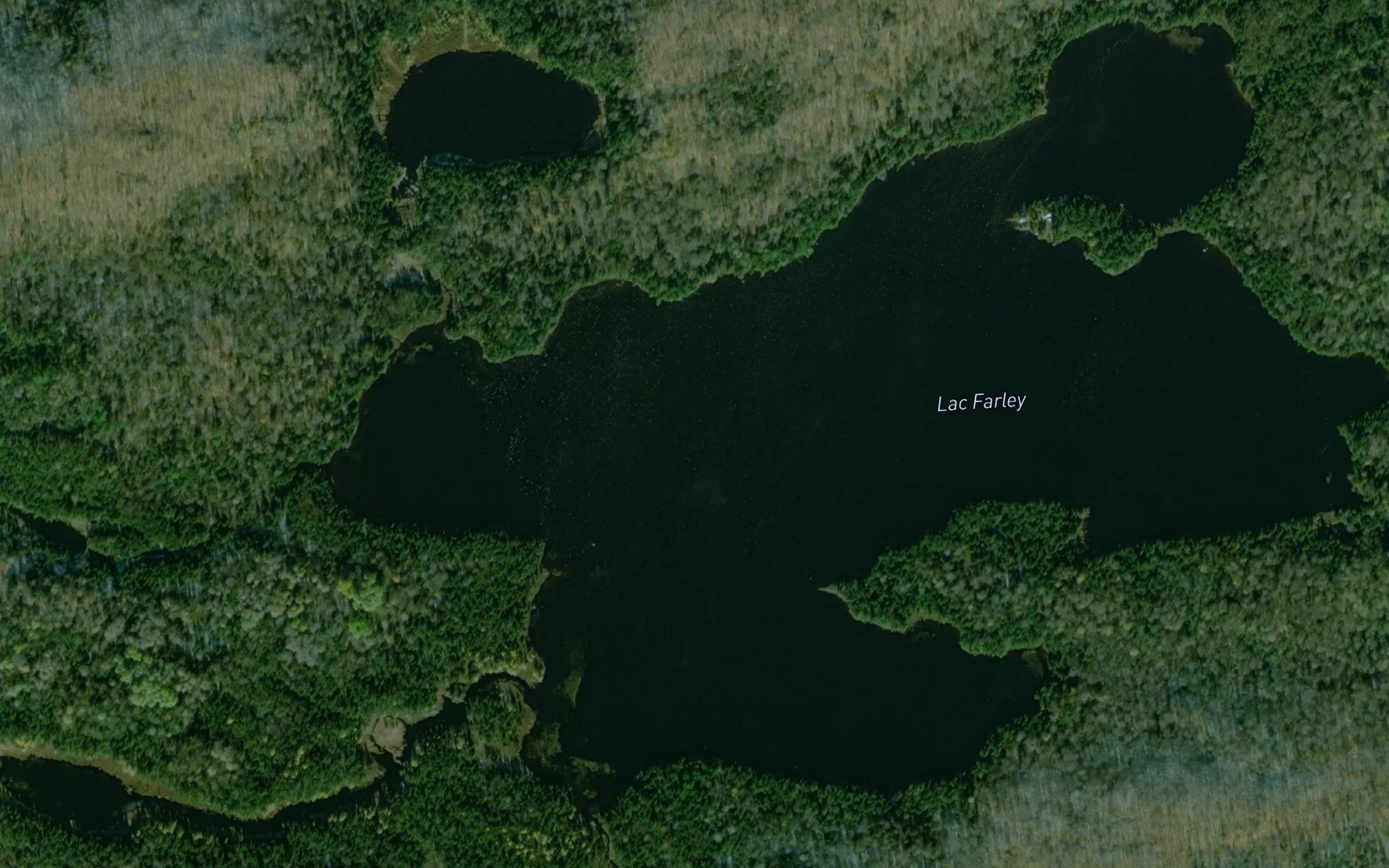 Satellite map of the Lac Farley