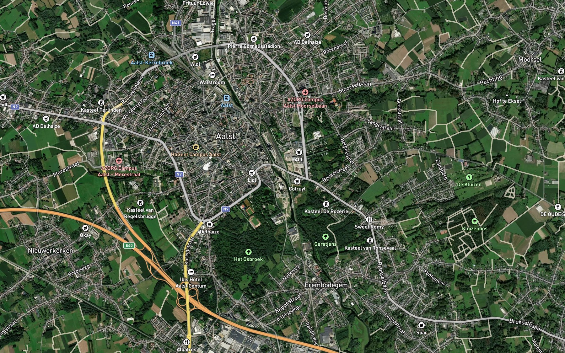 Satellite map of the Molenbeek