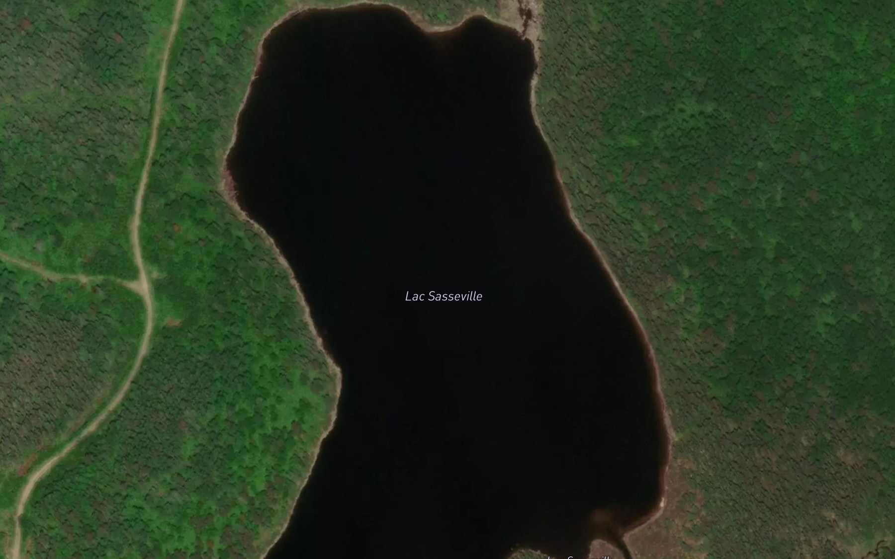 Satellite map of the Lac Sasseville