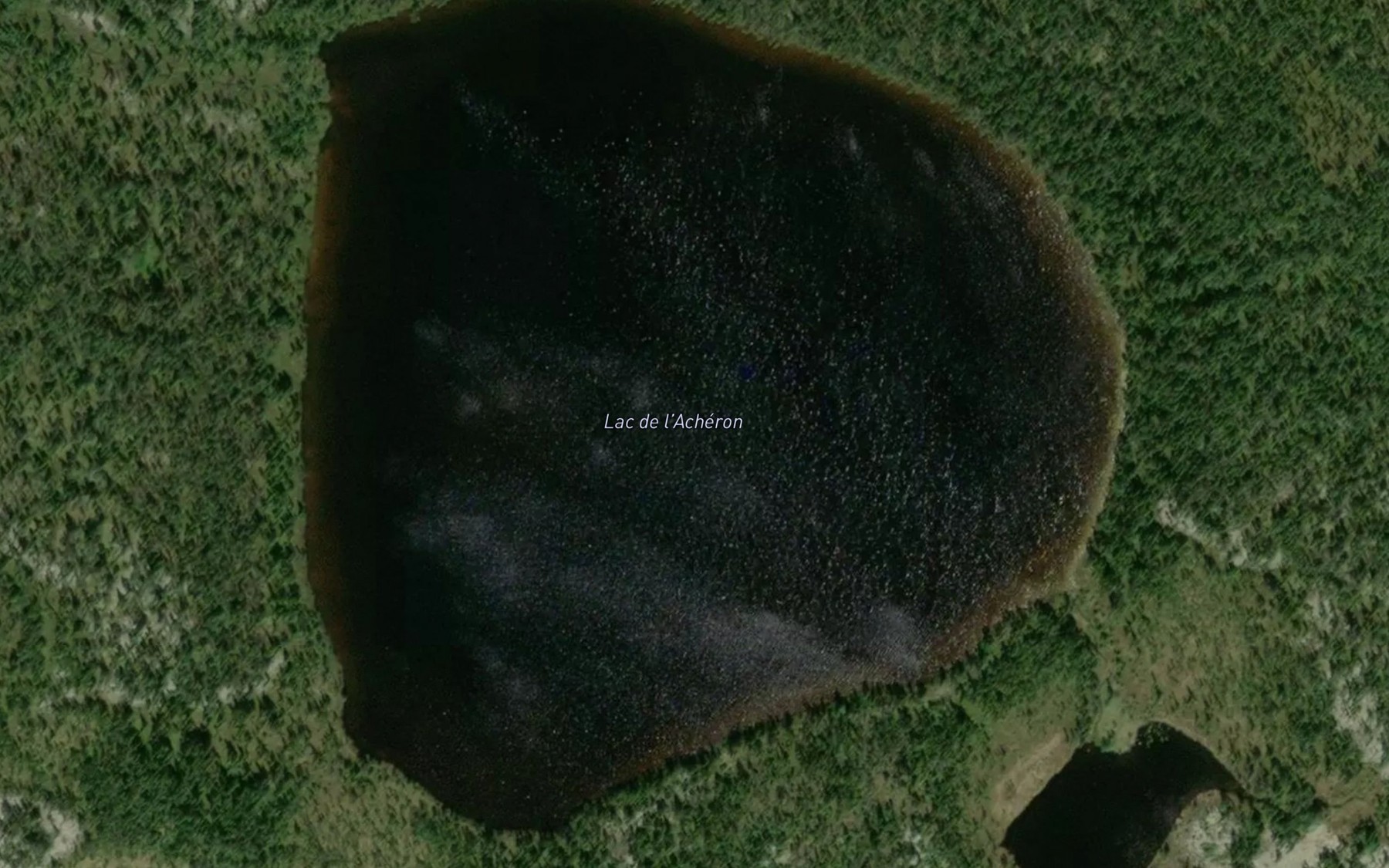 Satellite map of the Lac de l'Acheron