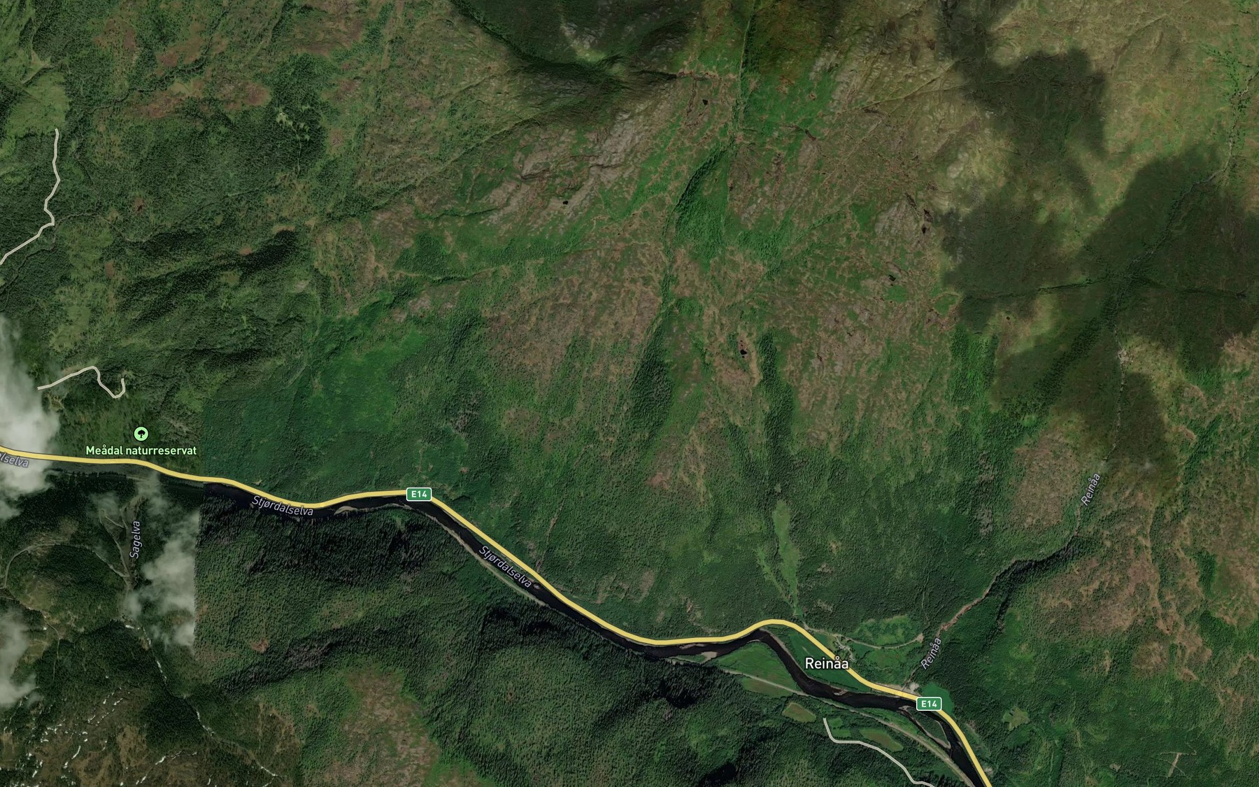 Satellite map of the Trobekken