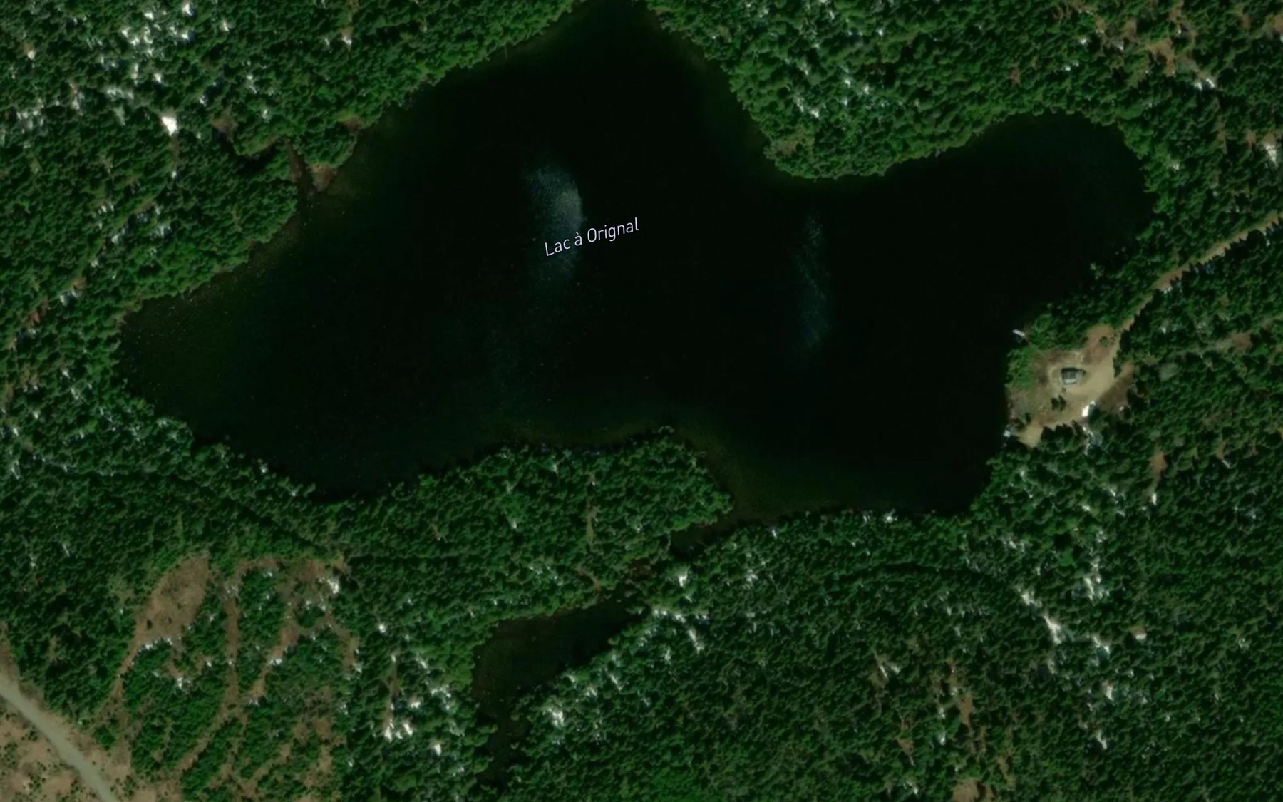 Satellite map of the Lac a Orignal
