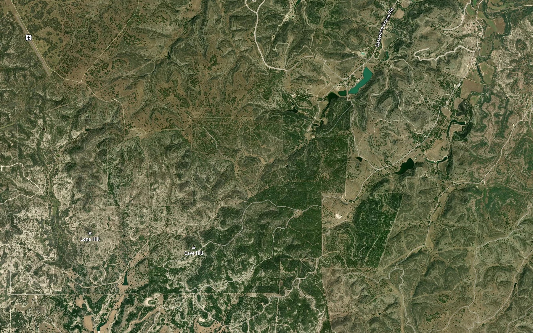 Satellite map of the Delaware Spring