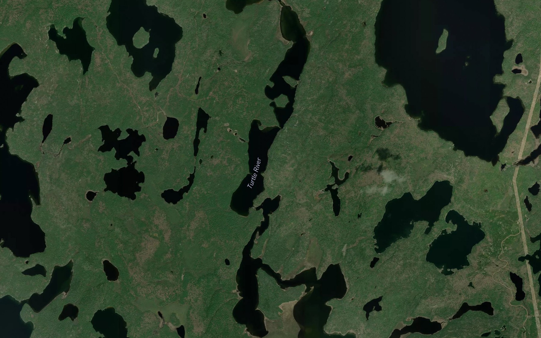 Satellite map of the Sucker Bay