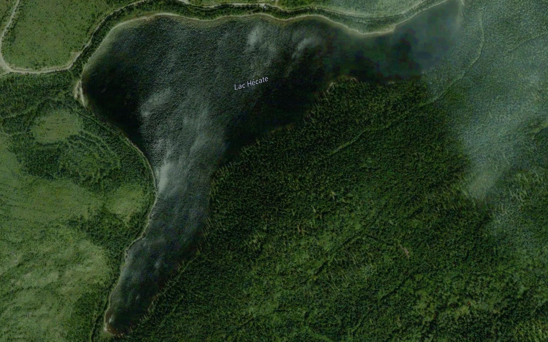 Satellite map of the Lac Hecate