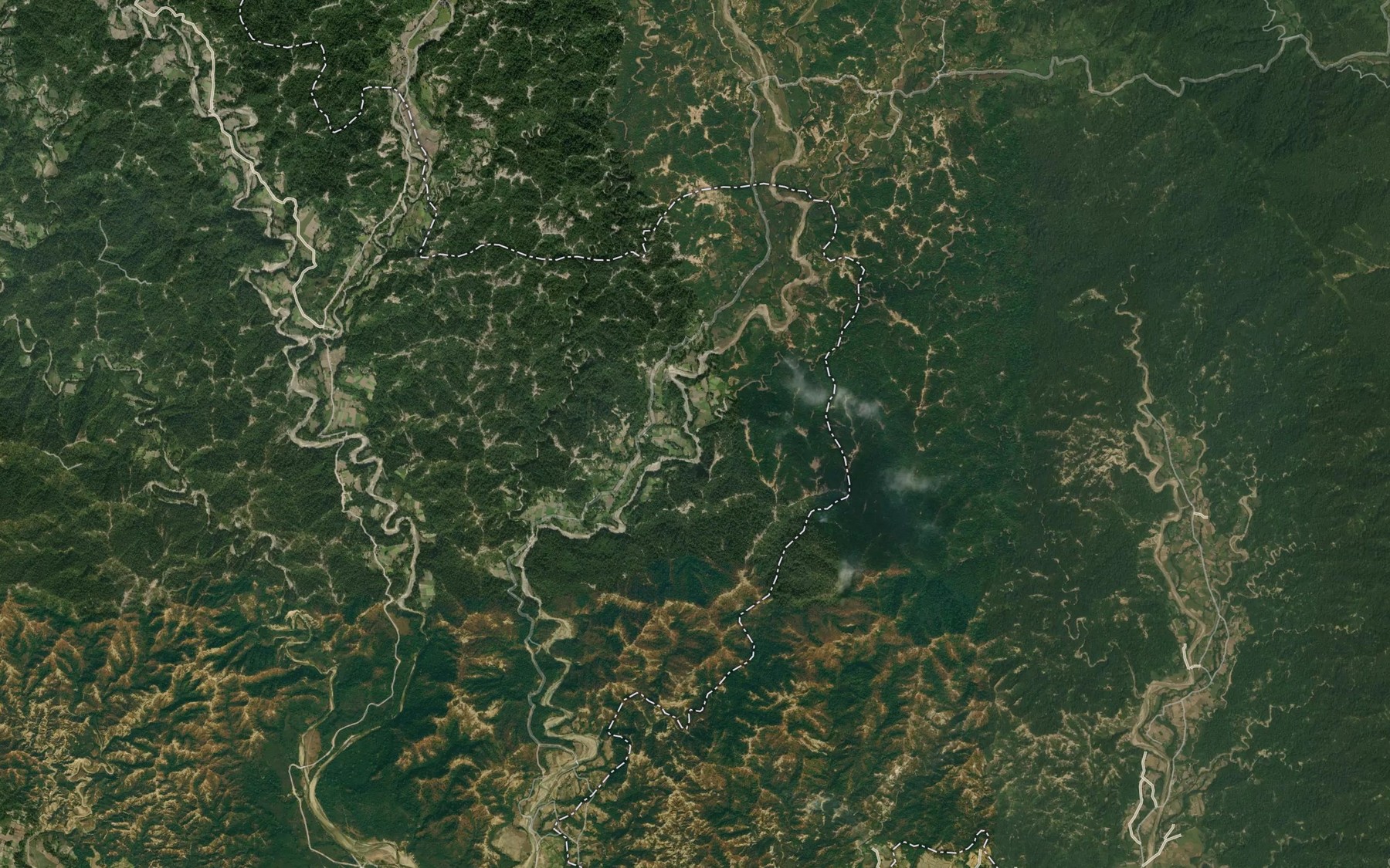 Satellite map of the Gairi Khola