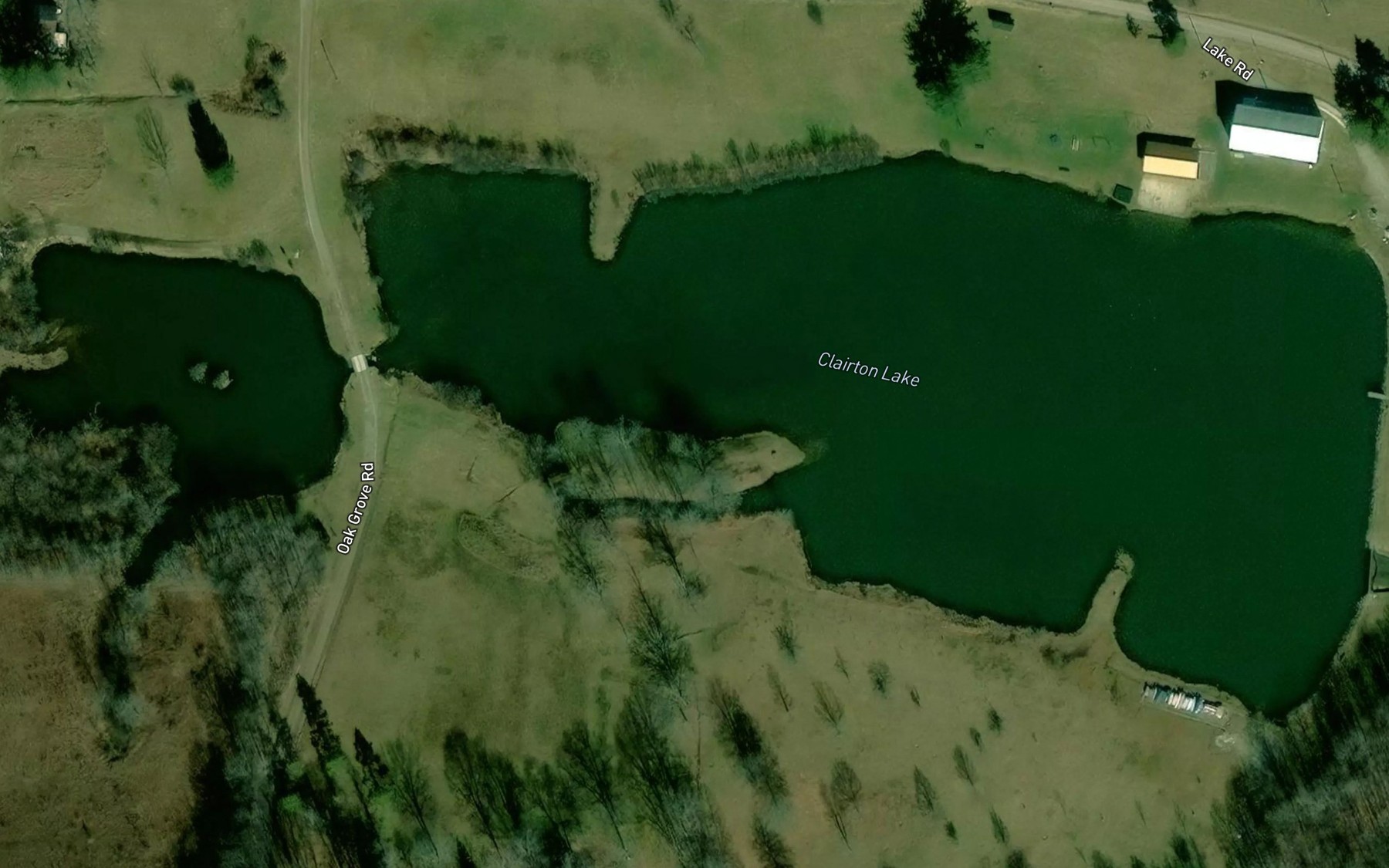 Satellite map of the Clairton Lake