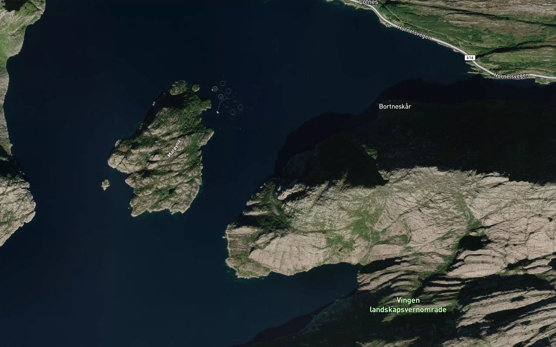 Satellite map of the Gardsvika
