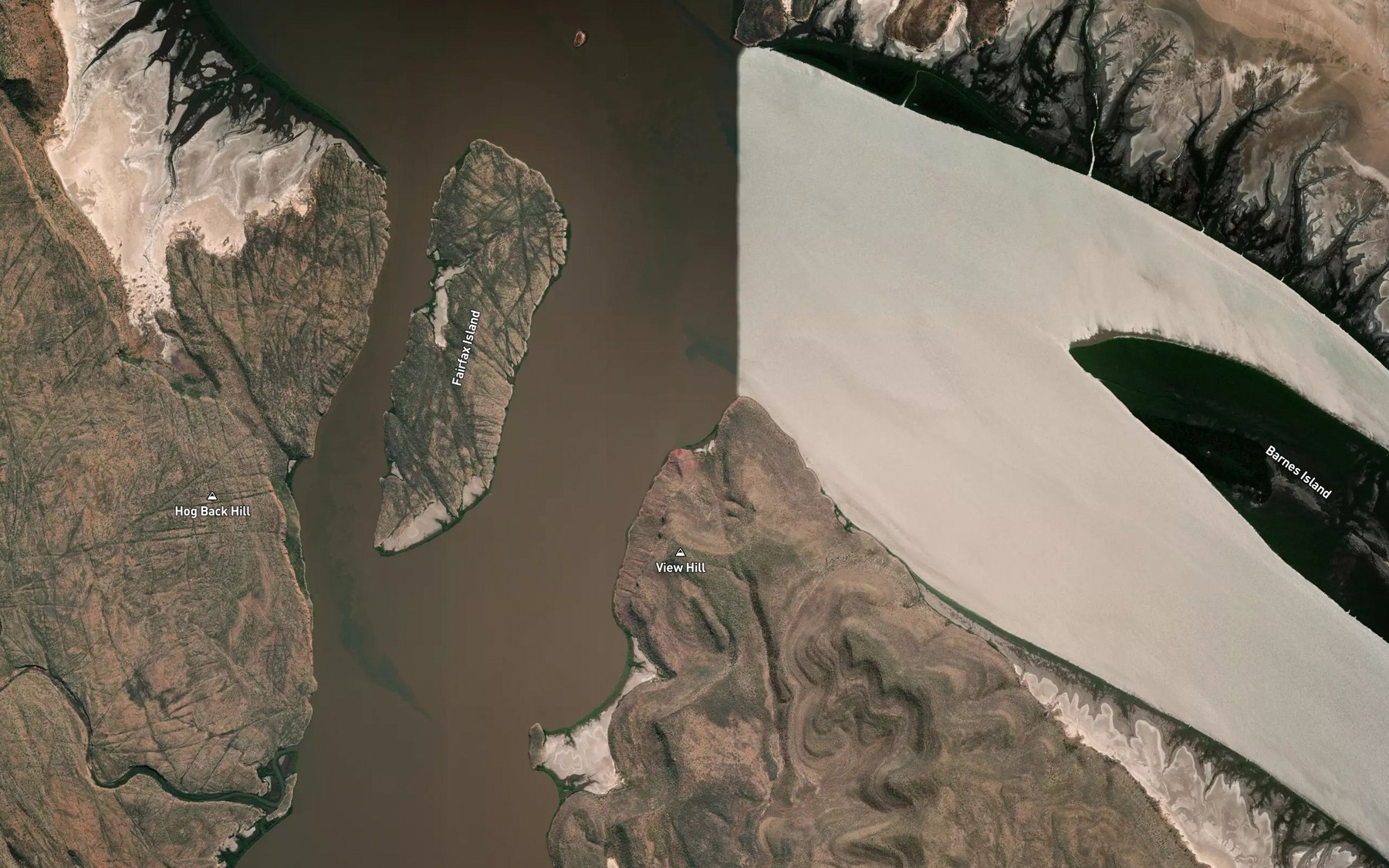 Satellite map of the Nellie Bay
