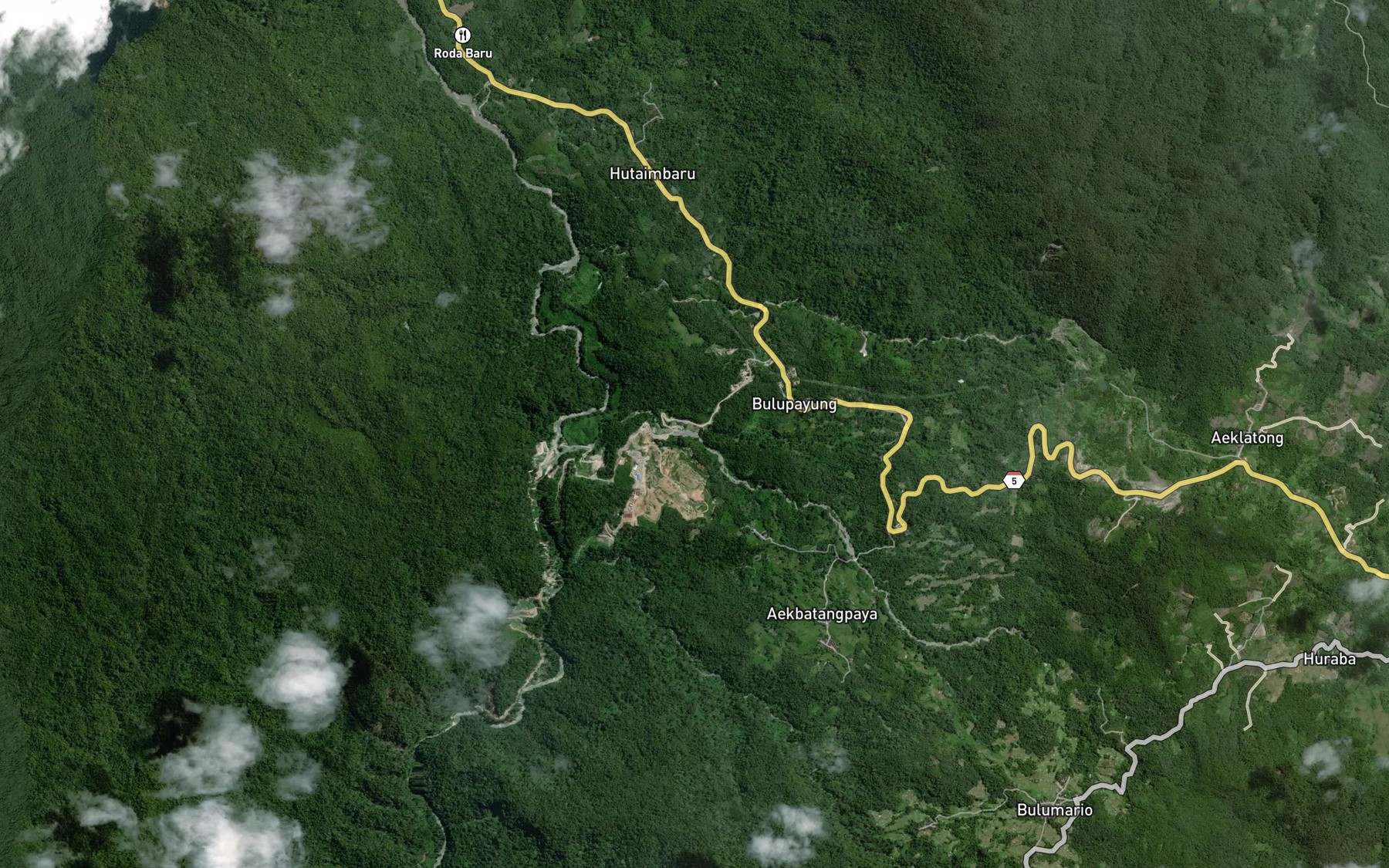 Satellite map of the Aek Batu Jomba