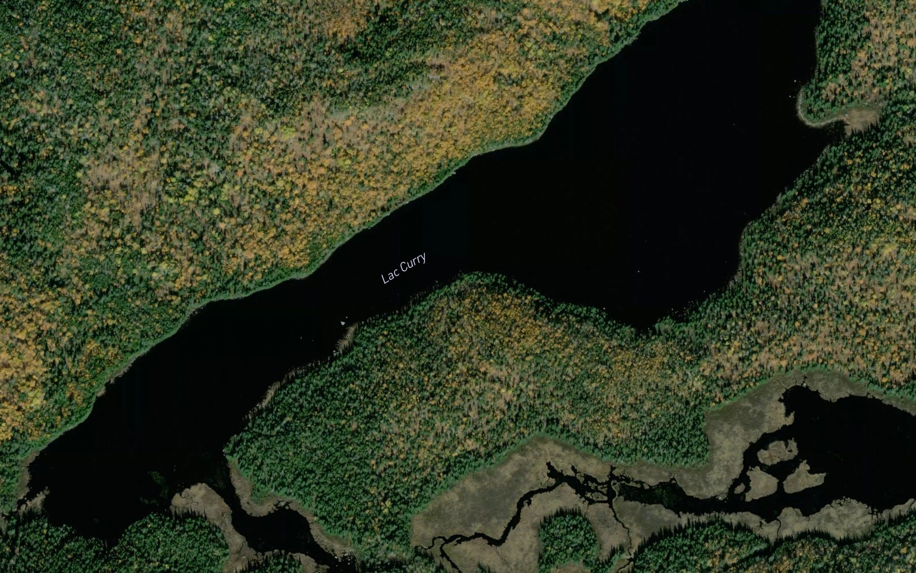 Satellite map of the Lac Curry