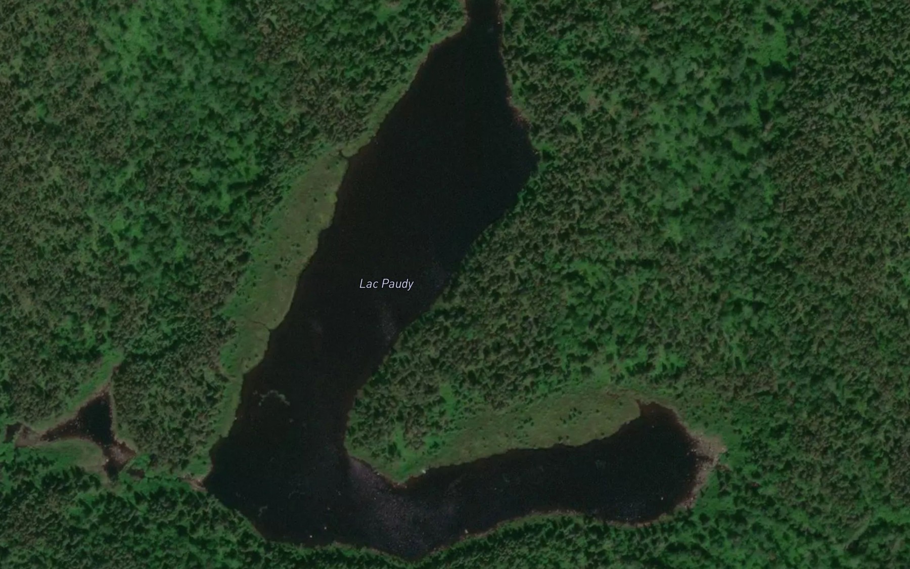 Satellite map of the Lac Paudy