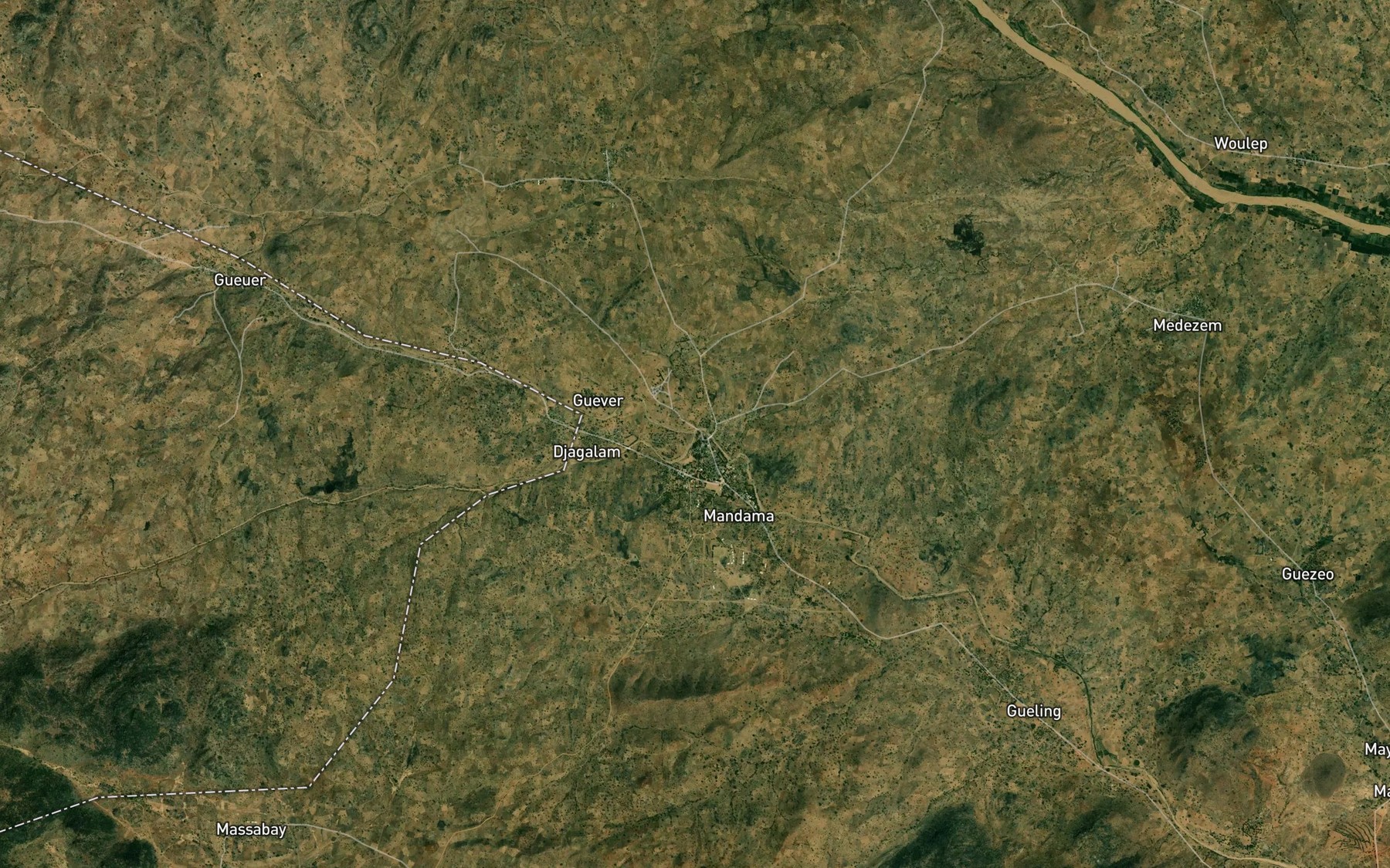 Satellite map of the Mayo Djifi