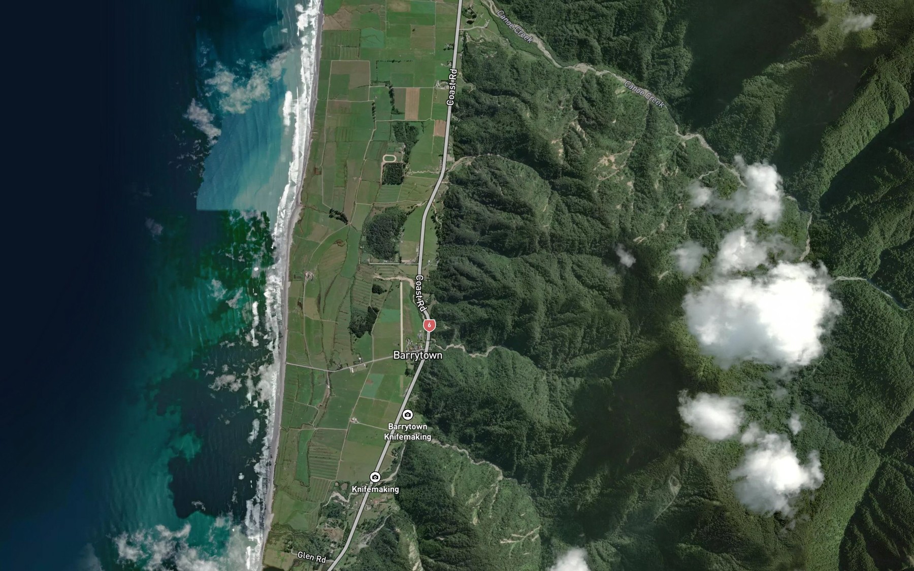 Satellite map of the Granite Creek