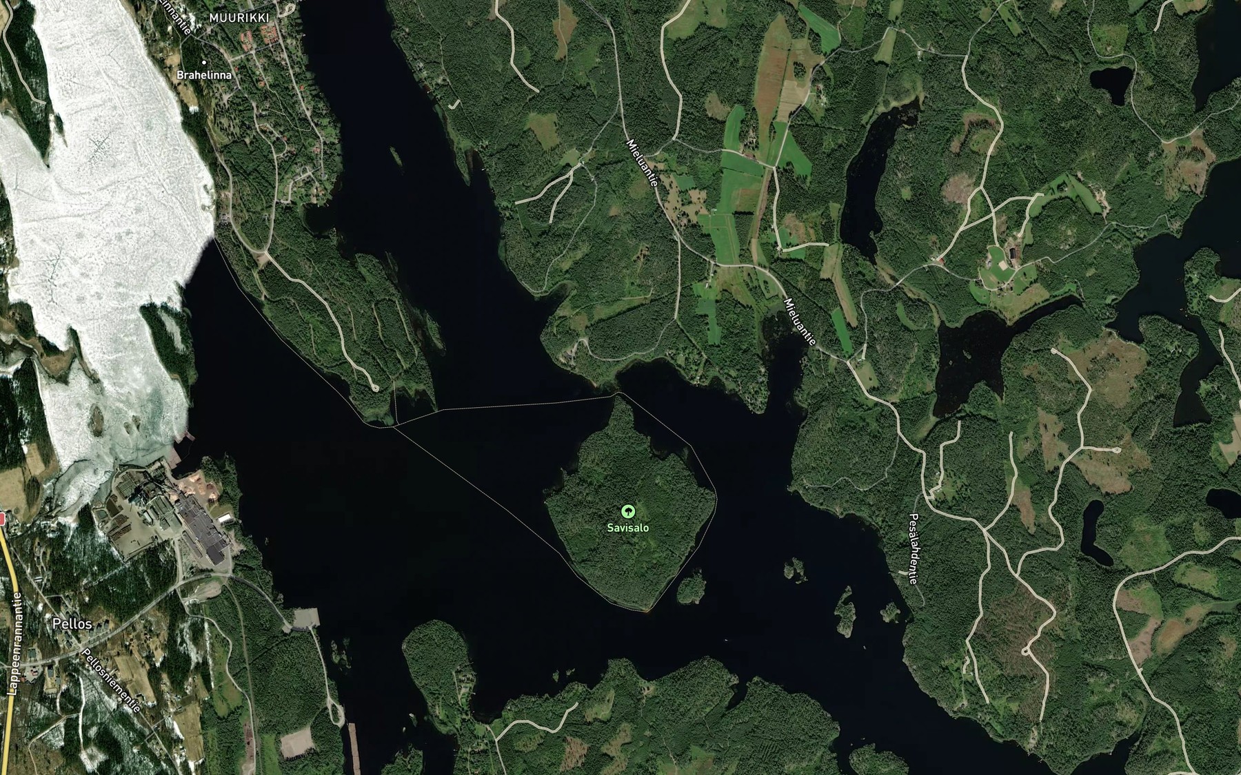 Satellite map of the Piensalmi
