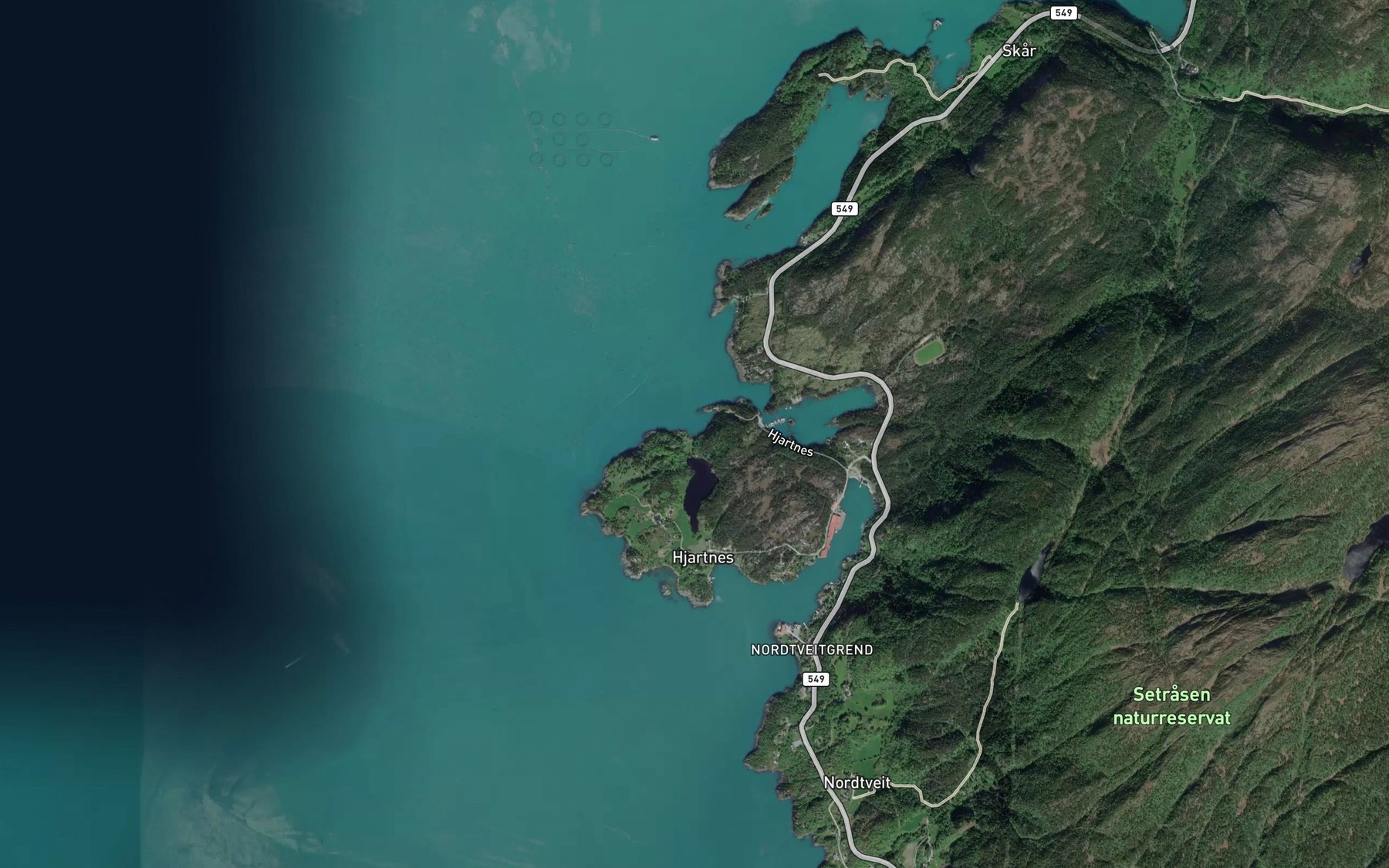Satellite map of the Eidesvika