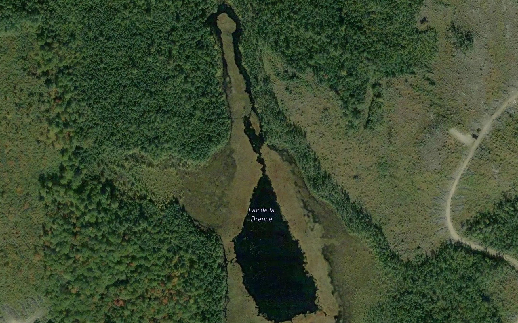 Satellite map of the Lac de la Drenne