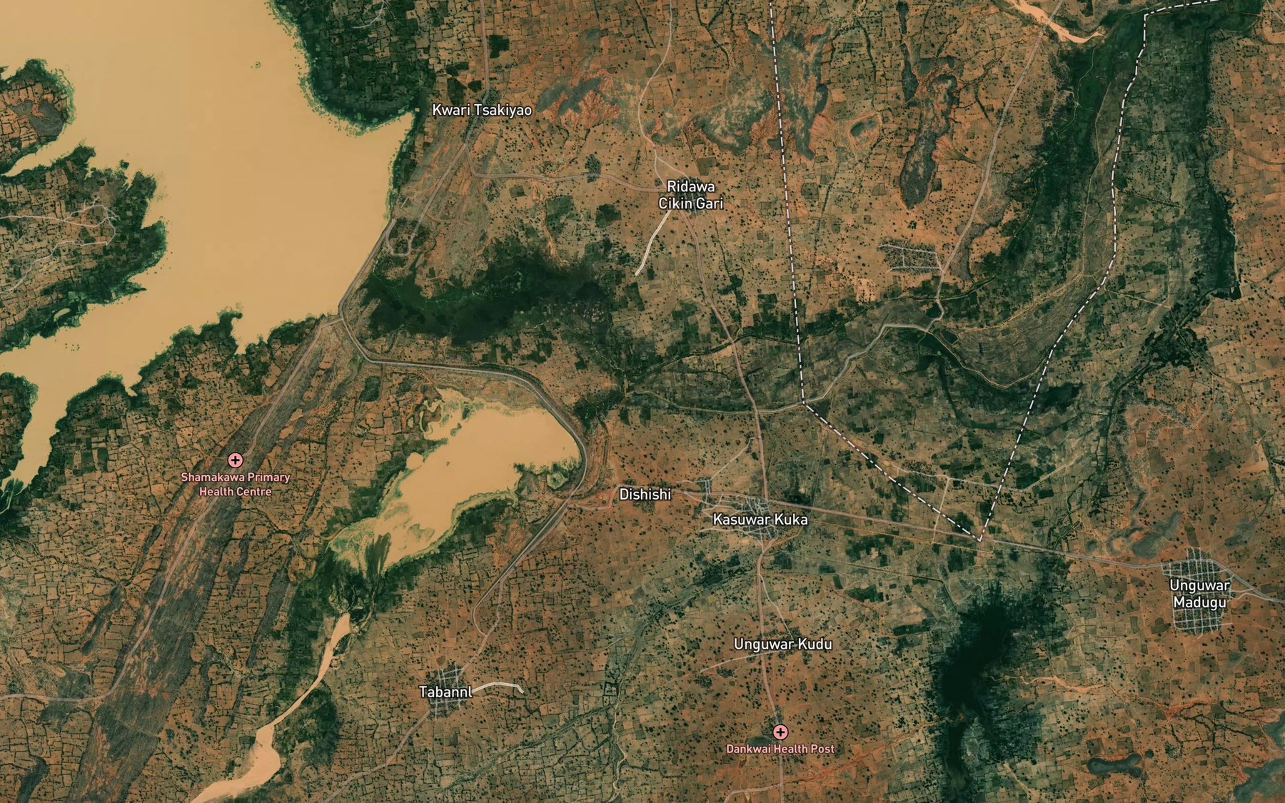 Satellite map of the River Marke