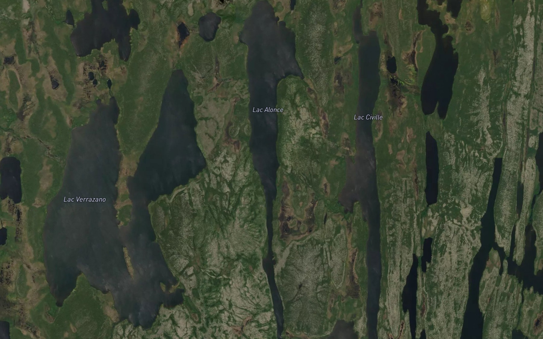 Satellite map of the Lac Alonce