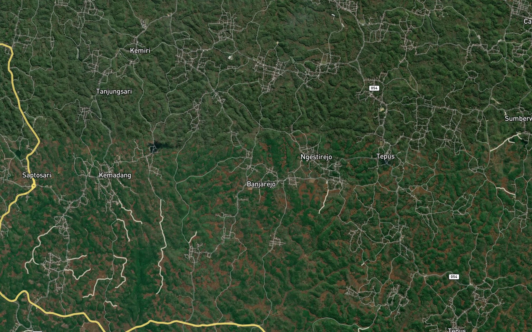 Satellite map of the Telaga Padangan