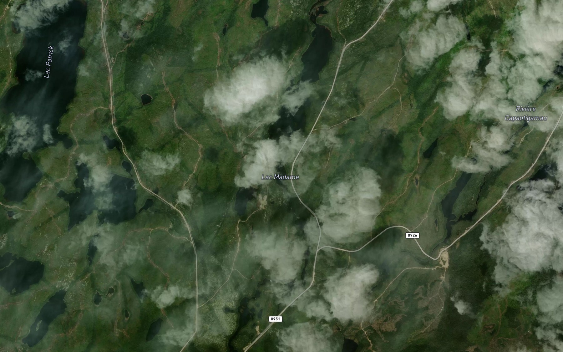 Satellite map of the Lac Madame