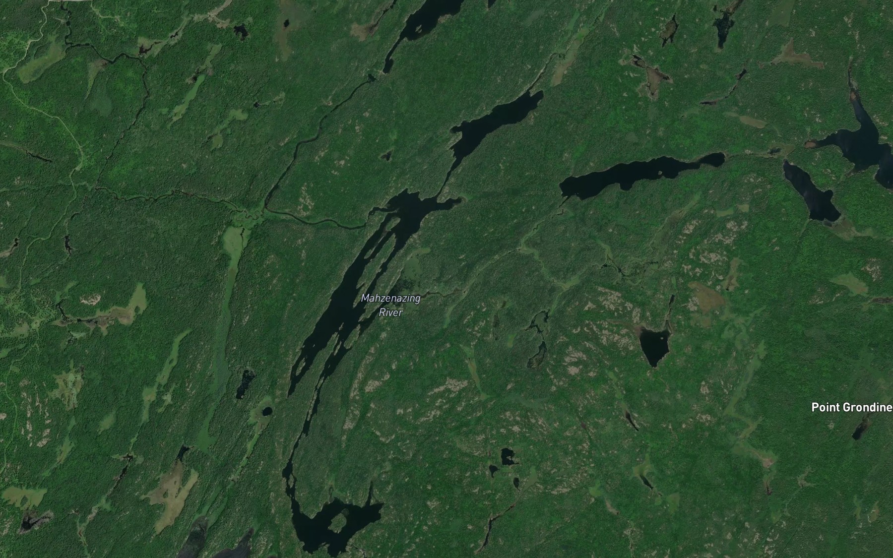 Satellite map of the Cedar Lake