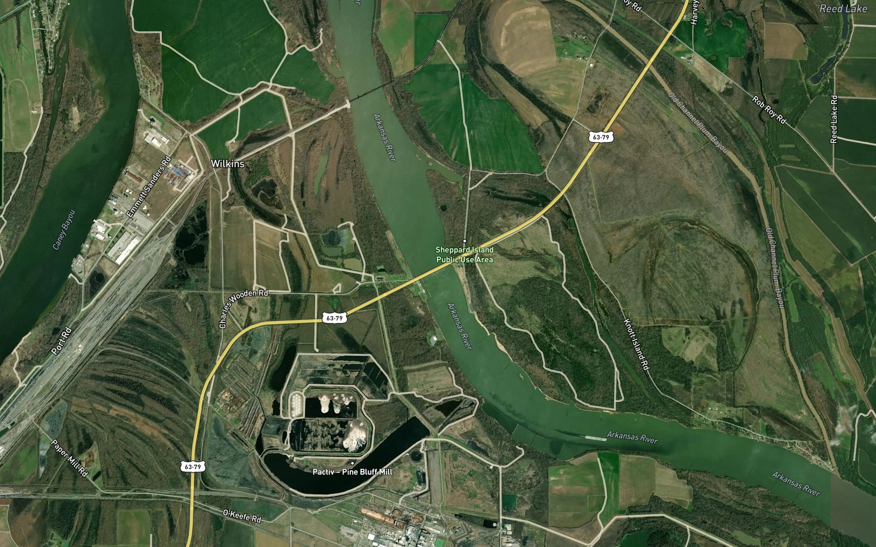 Satellite map of the Pool Four