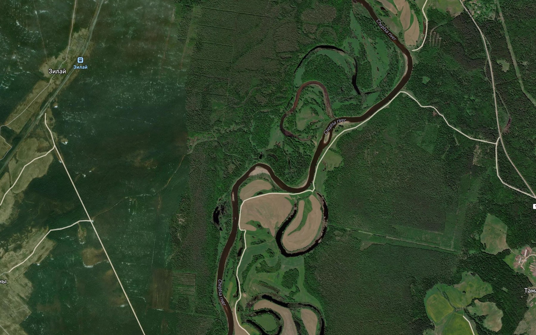 Satellite map of the Pulybka