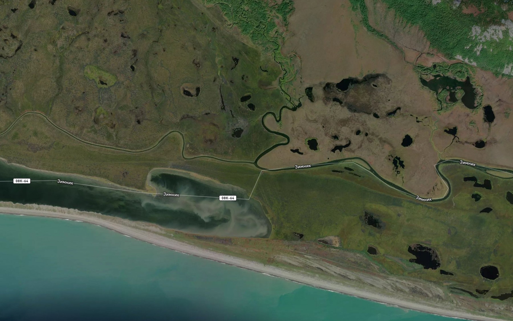 Satellite map of the Khanzha