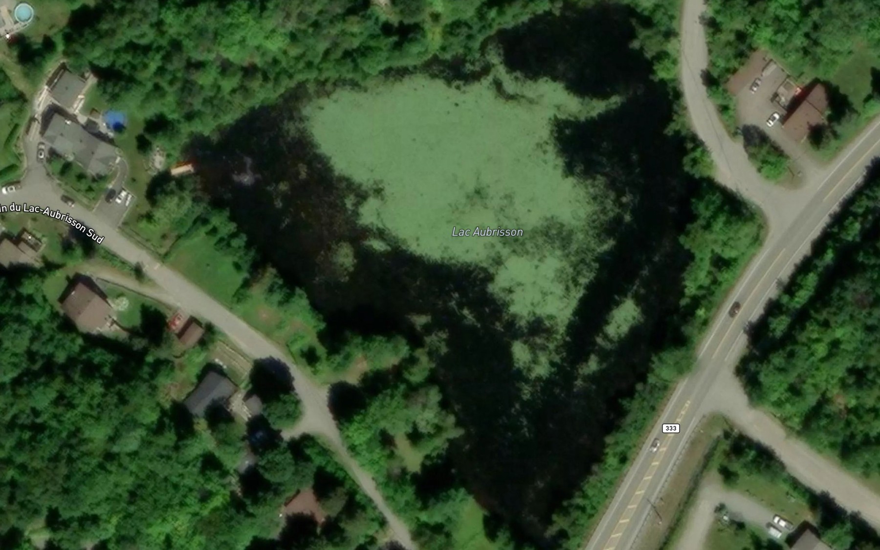 Satellite map of the Lac Aubrisson