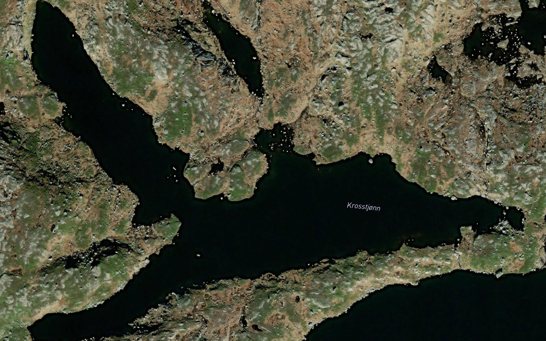 Satellite map of the Krosstjonn