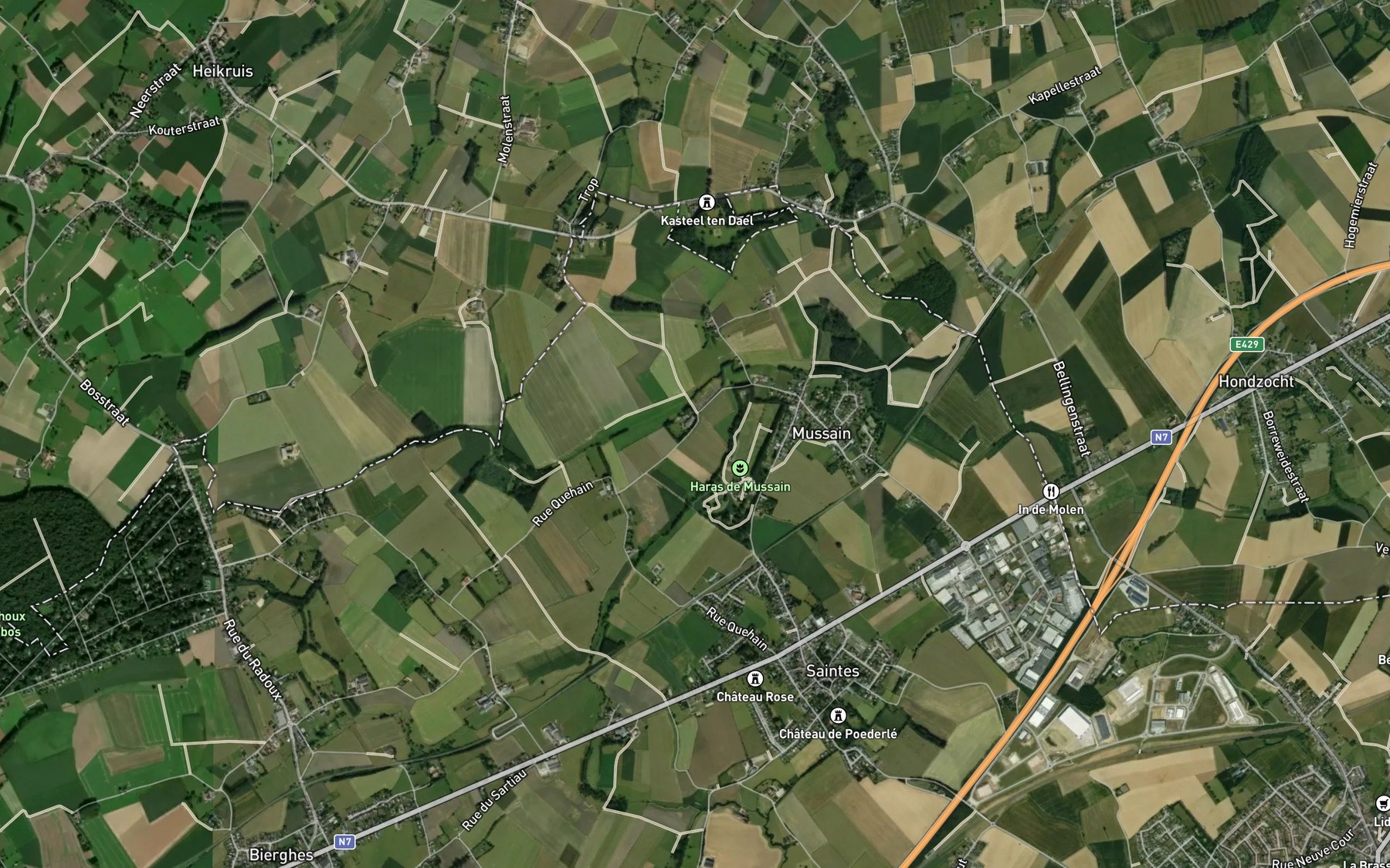 Satellite map of the Mussain
