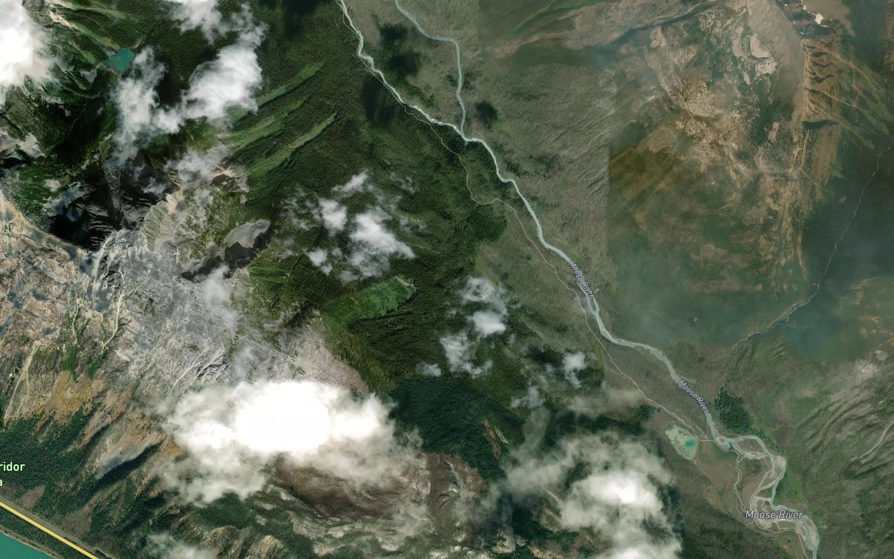 Satellite map of the Resplendent Creek