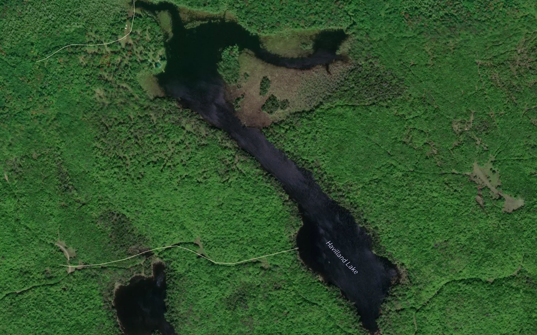 Satellite map of the Havilland Lake