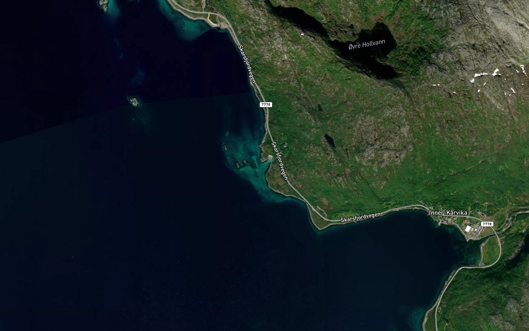 Satellite map of the Sandvik