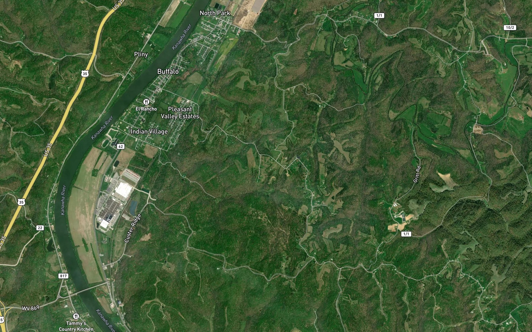 Satellite map of the Hull Spring