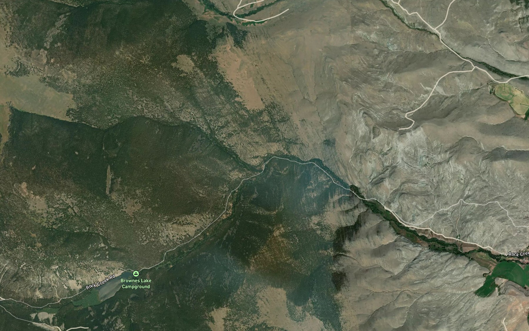 Satellite map of the Storm Park Creek