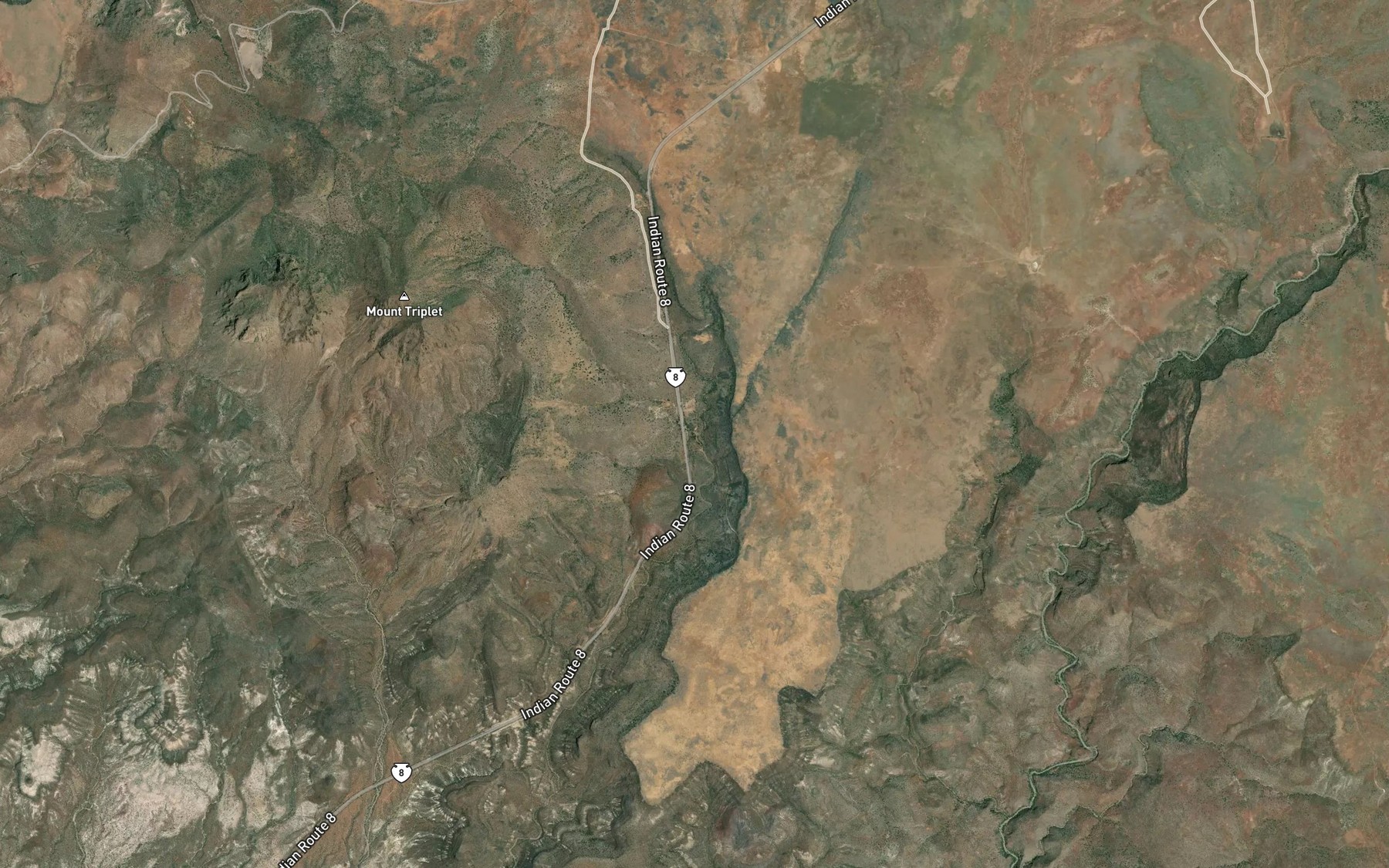 Satellite map of the Hackberry Spring