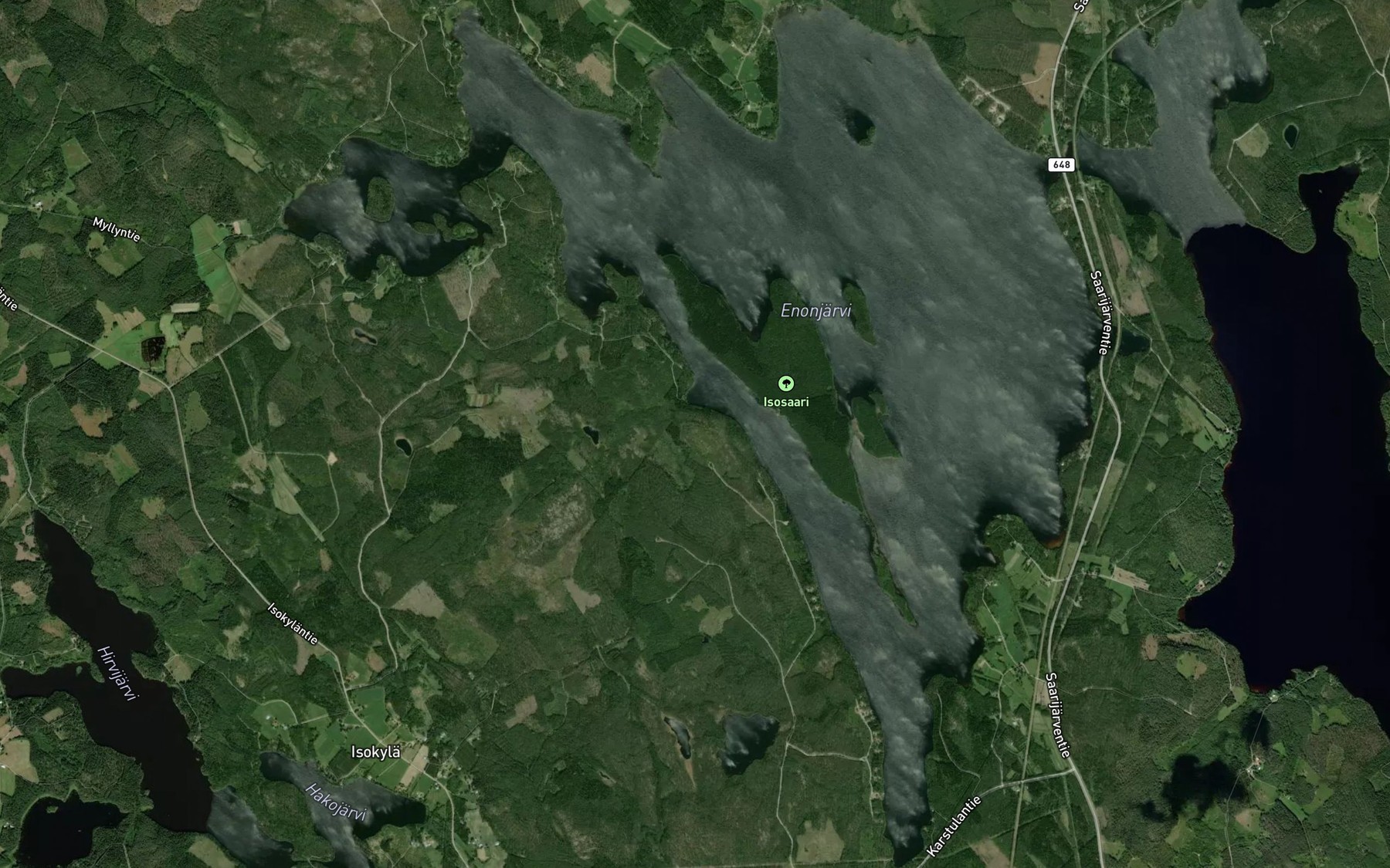Satellite map of the Hiekkakaarre