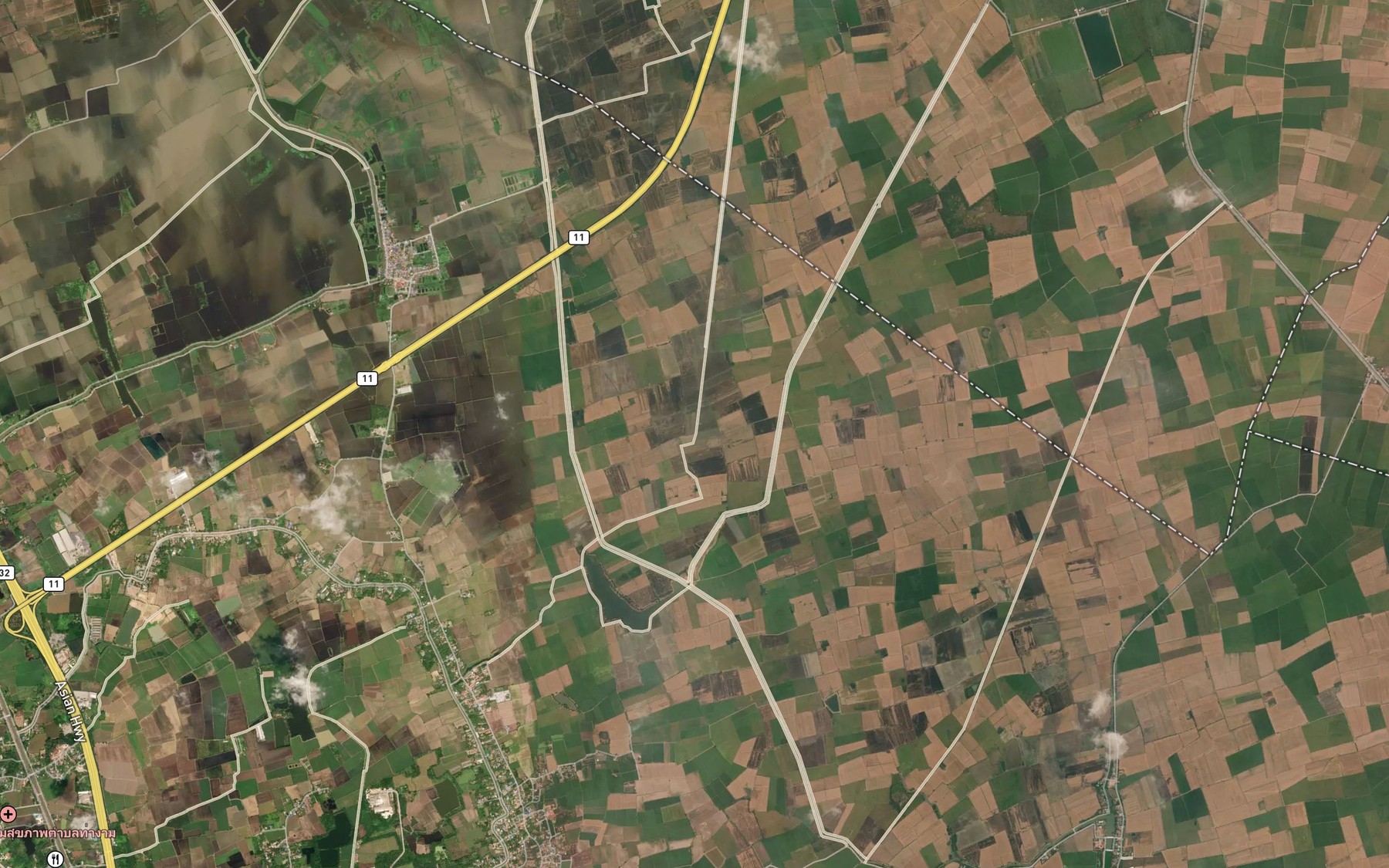 Satellite map of the Khlong Nueng Khwa Kao Khwa