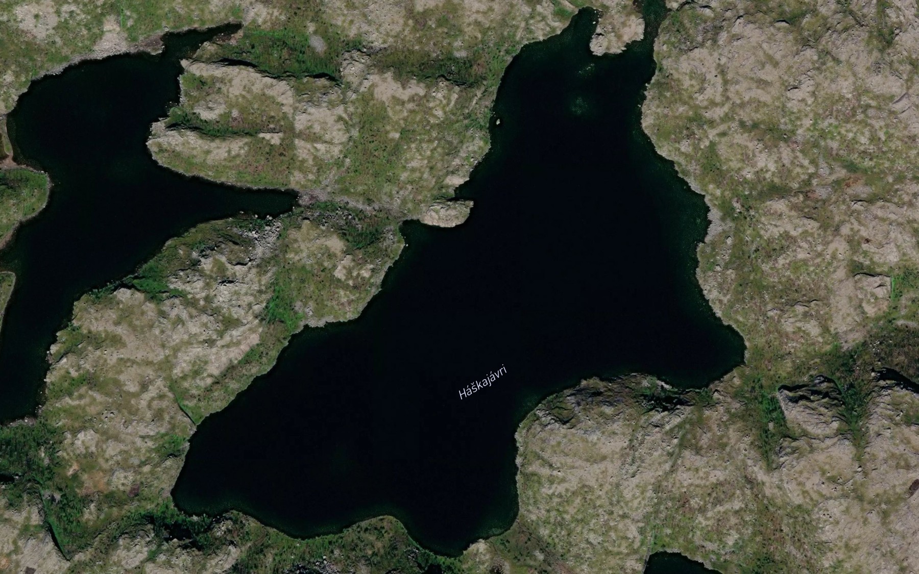 Satellite map of the Haskajavri
