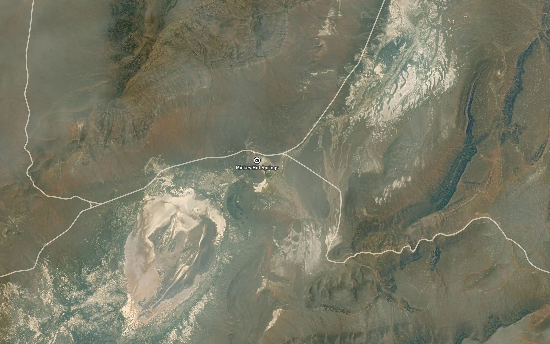 Satellite map of the Mickey Springs