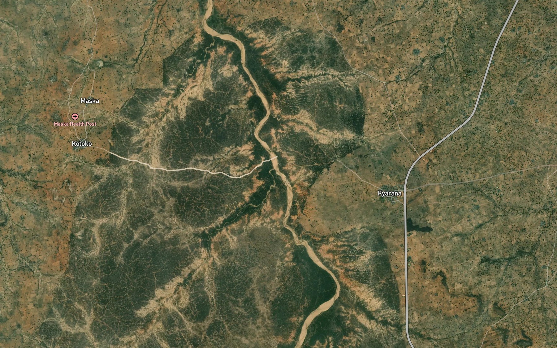 Satellite map of the River Barsu
