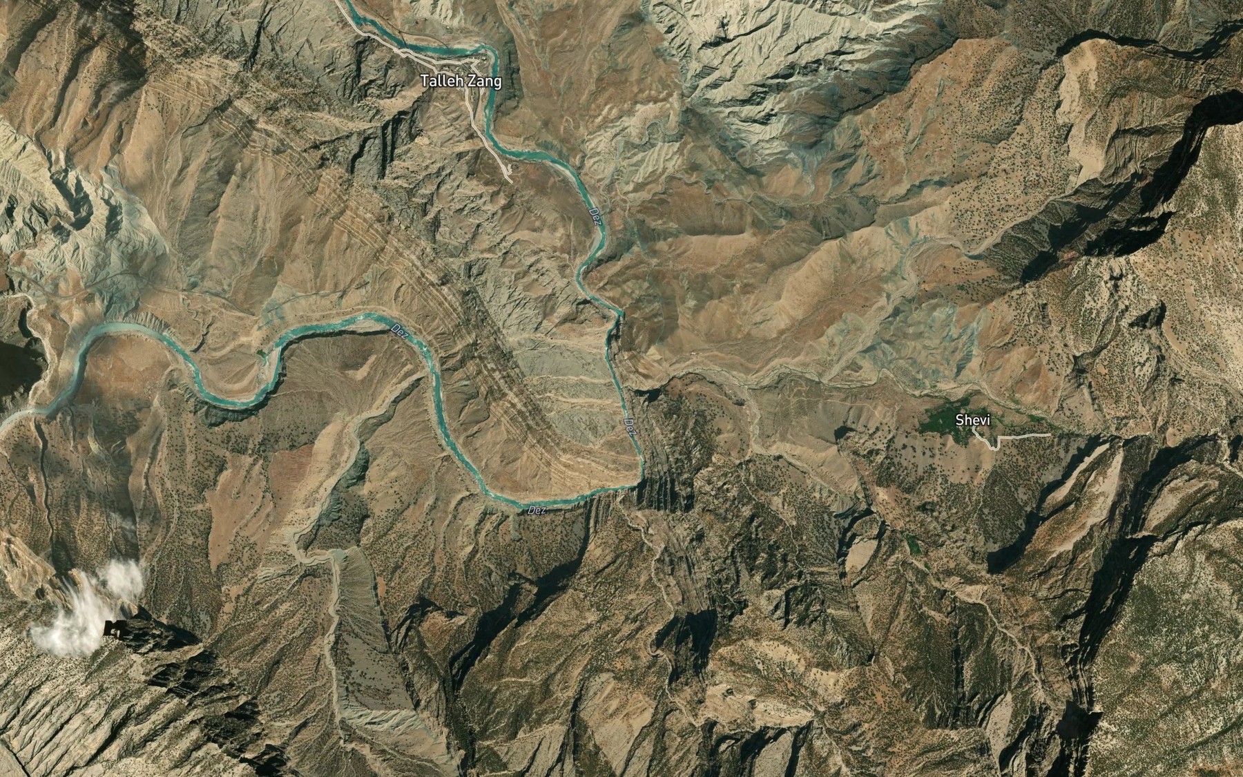Satellite map of the Rudkhaneh-ye Shuy
