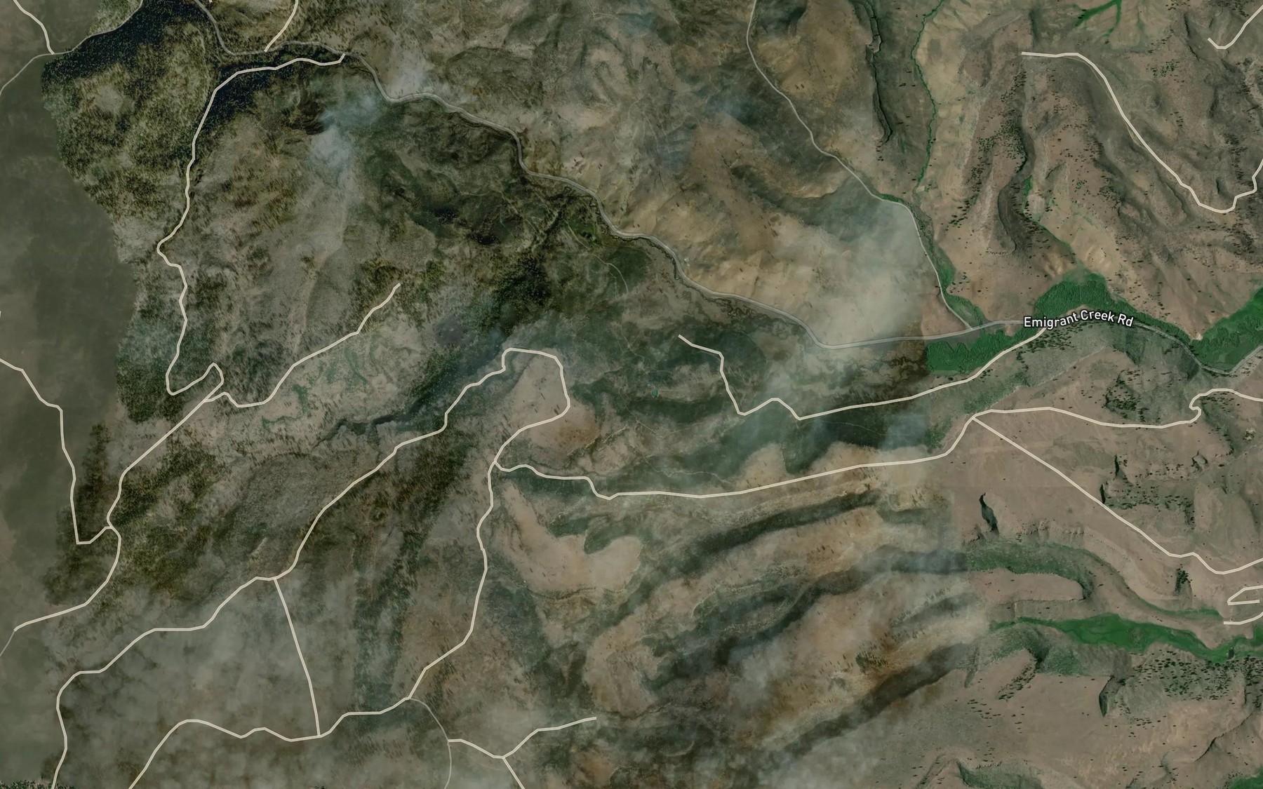 Satellite map of the Roaring Spring