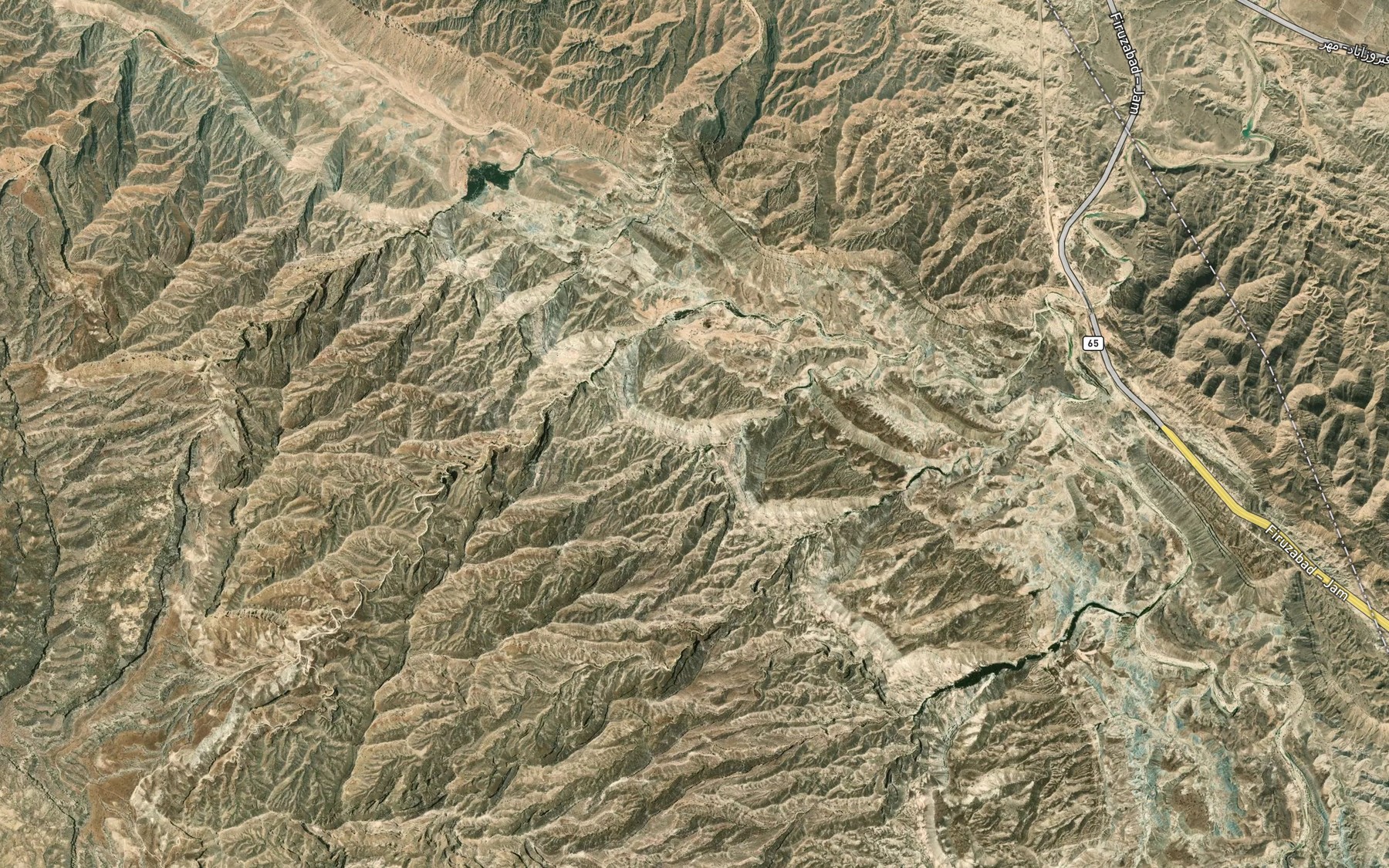 Satellite map of the Cheshmeh-ye Dadeha-ye Shomali