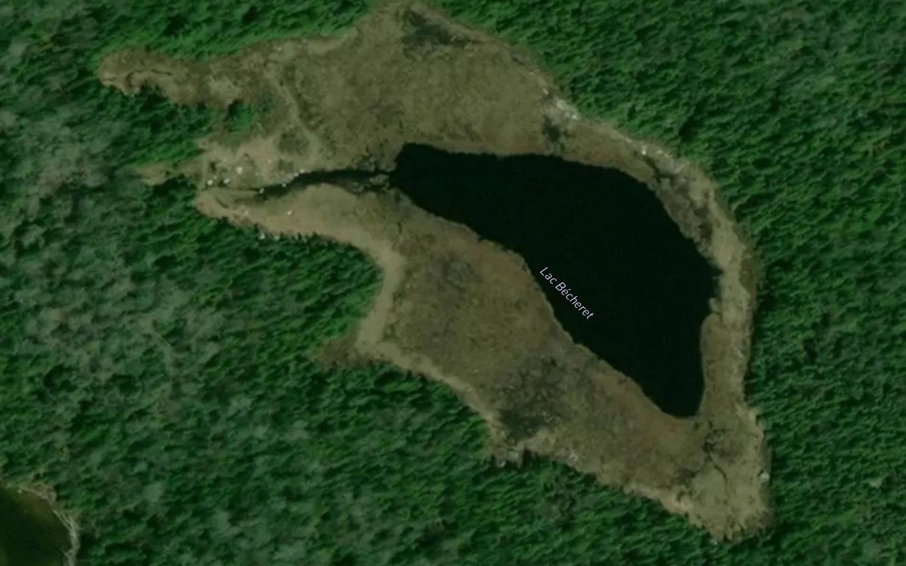Satellite map of the Lac Becheret