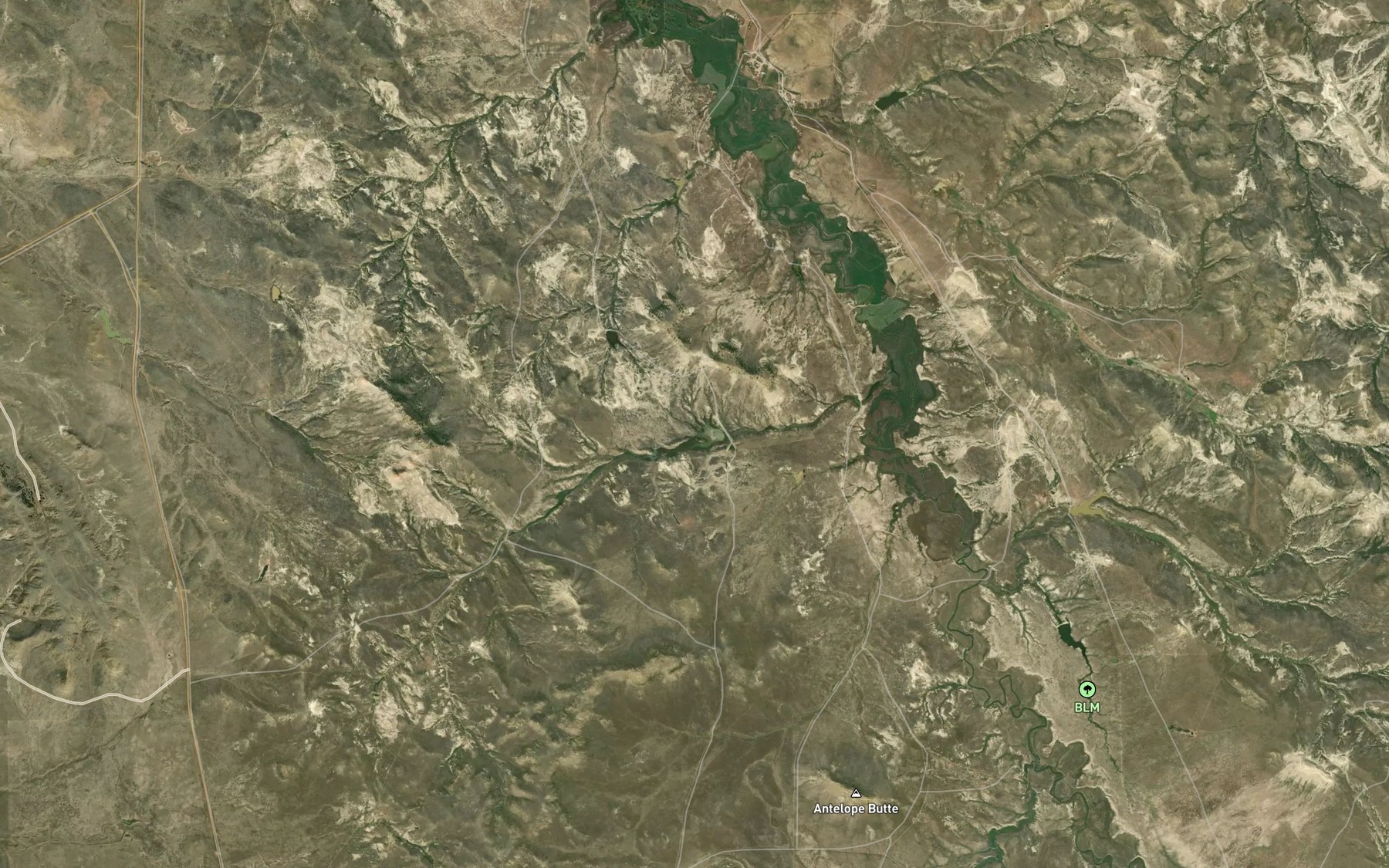 Satellite map of the Trout Pond
